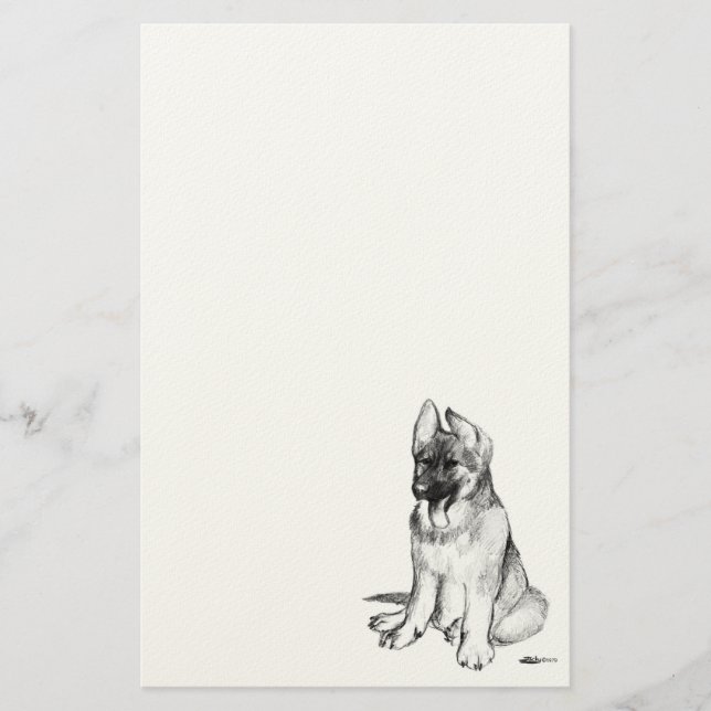 Schäferhundvalp Brevpapper (Framsida)