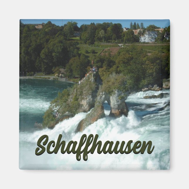 Schaffhausen Scenia Rhine Falls i Schweiz Magnet (Framsidan)