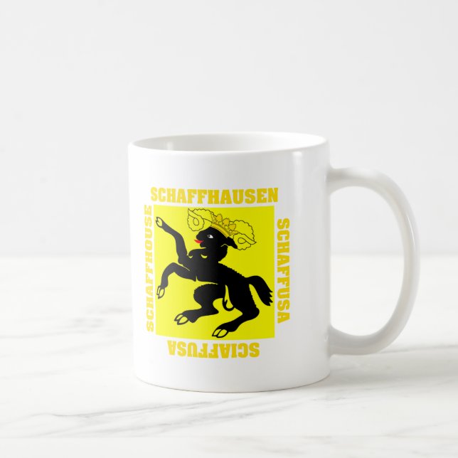 Schaffhausen Schweitz Cantonflagga Kaffemugg (Höger)