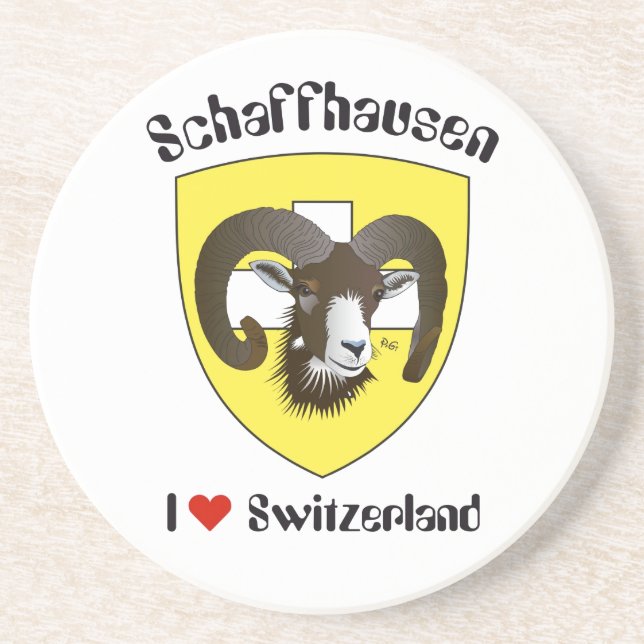 Schaffhausen Schweiz Bierdeckel Underlägg Sandsten (Framsidan)