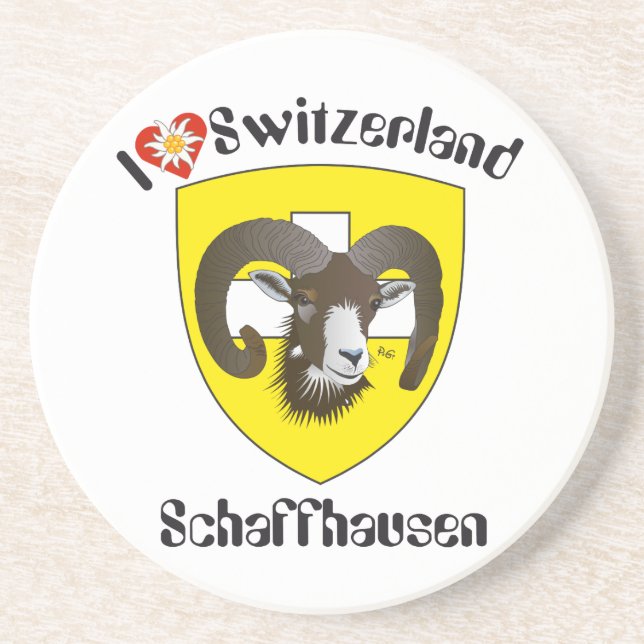 Schaffhausen Schweiz Bierdeckel Underlägg Sandsten (Framsidan)