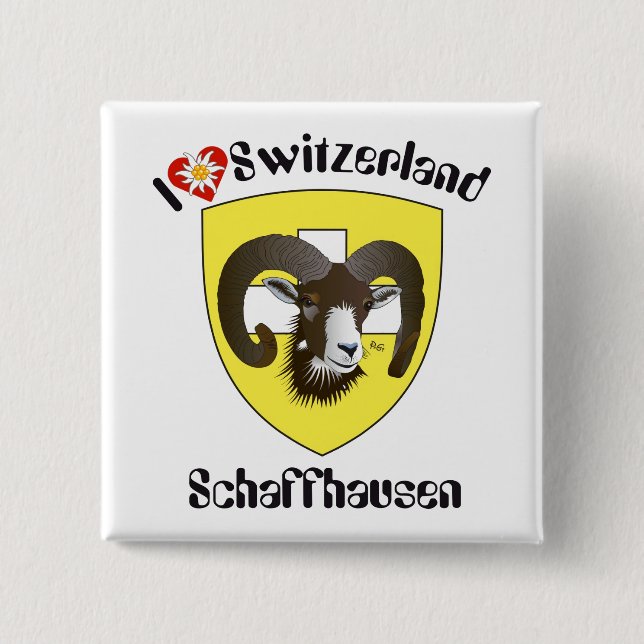Schaffhausen Schweiz Button Knapp (Framsida)