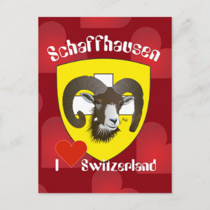 Schaffhausen Schweiz Postkarte Vykort