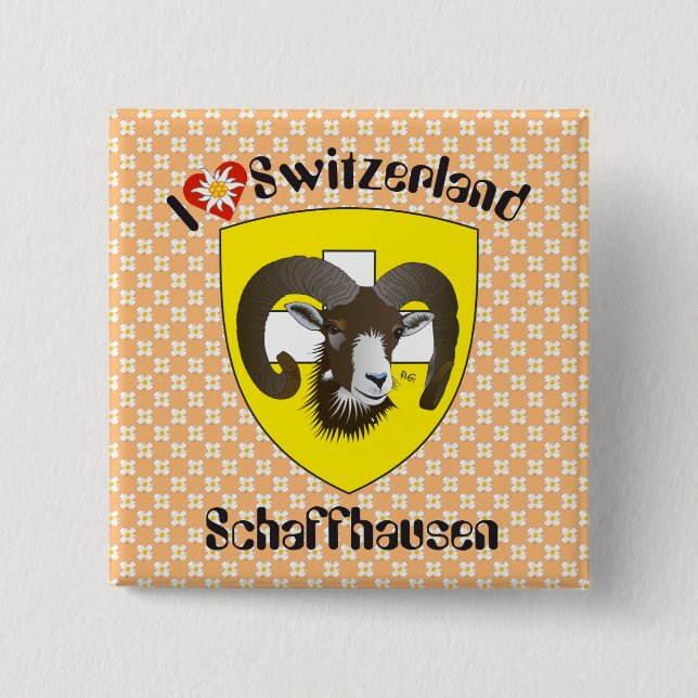 Schaffhausen - Schweiz - Suisse - Svizzera Buttons Knapp (Framsida)