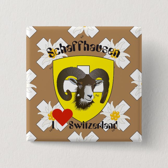 Schaffhausen - Schweiz - Suisse - Svizzera Buttons Knapp (Framsida)