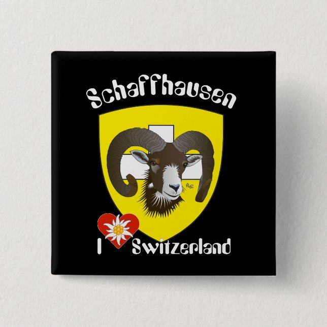 Schaffhausen - Schweiz - Suisse - Svizzera Buttons Knapp (Framsida)
