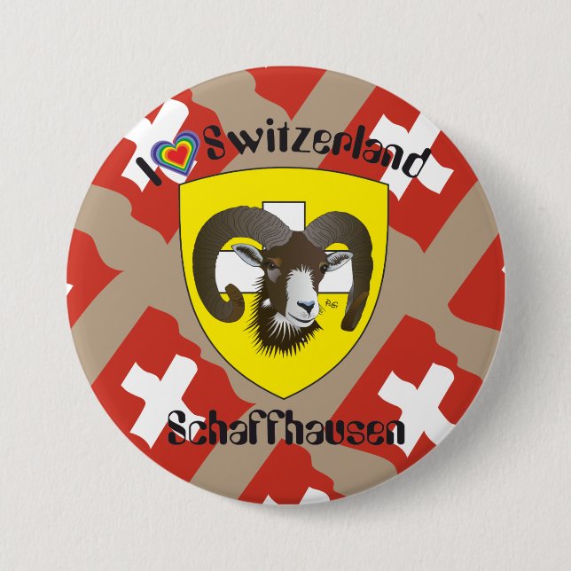 Schaffhausen - Schweiz - Suisse - Svizzera Buttons Knapp (Framsida)