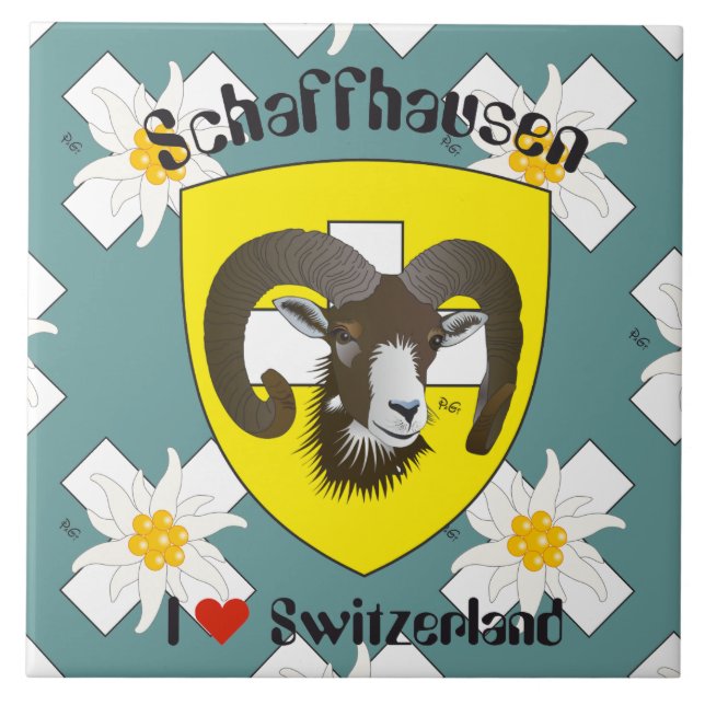 Schaffhausen - Schweiz - Suisse - Svizzera Fliese Kakelplatta (Framsidan)