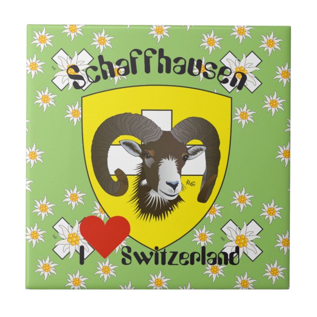 Schaffhausen - Schweiz - Suisse - Svizzera Fliese Kakelplatta (Framsidan)