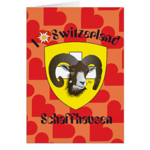 Schaffhausen Schweiz Suisse Svizzera Grusskarte Hälsningskort