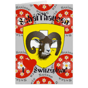 Schaffhausen Schweiz Suisse Svizzera Grusskarte Hälsningskort