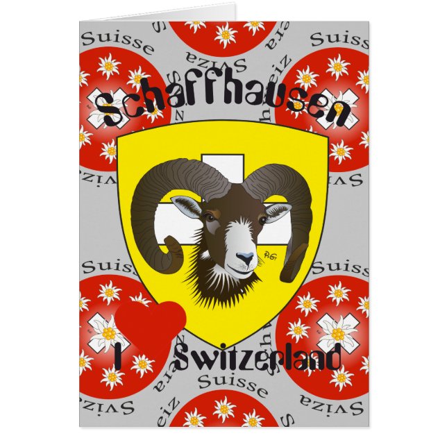 Schaffhausen Schweiz Suisse Svizzera Grusskarte Hälsningskort (Framsidan)