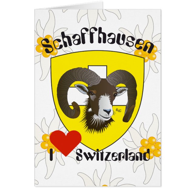 Schaffhausen Schweiz Suisse Svizzera Grusskarte Hälsningskort (Framsidan)