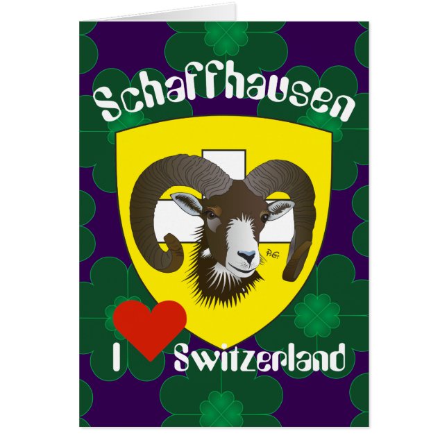 Schaffhausen Schweiz Suisse Svizzera Grusskarte Hälsningskort (Framsidan)