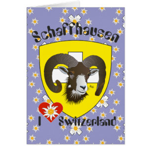 Schaffhausen Schweiz Suisse Svizzera Grusskarte Hälsningskort