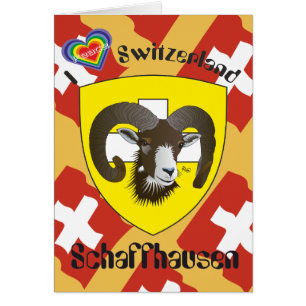 Schaffhausen Schweiz Suisse Svizzera Grusskarte Hälsningskort