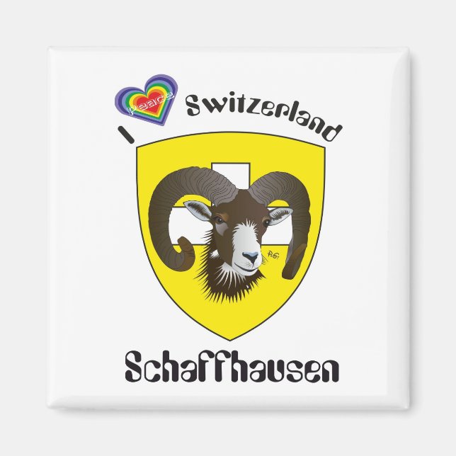 Schaffhausen Schweiz Suisse Svizzera Magnet (Framsidan)