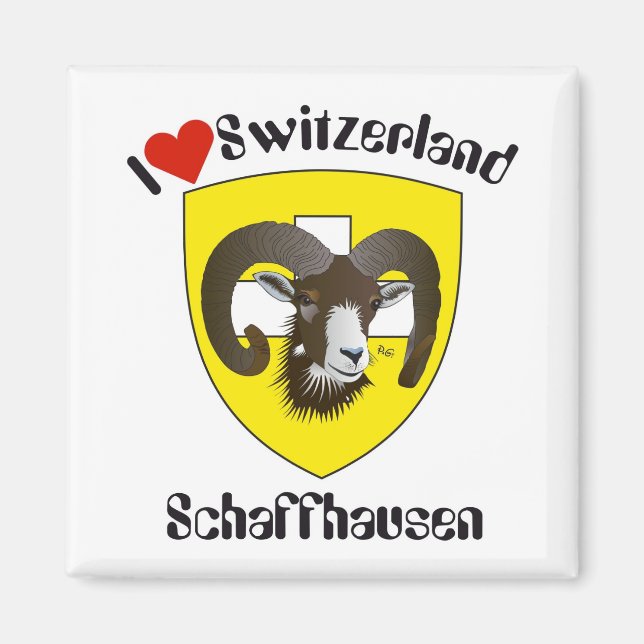 Schaffhausen Schweiz Suisse Svizzera Magnet (Framsidan)