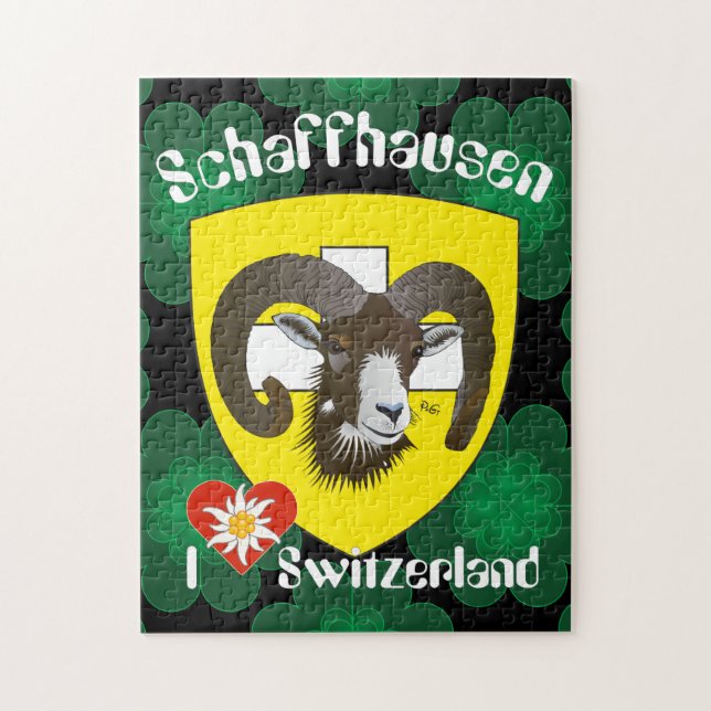 Schaffhausen Schweiz Suisse Svizzera Puzzles Pussel (Vertikal)