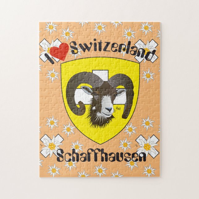 Schaffhausen Schweiz Suisse Svizzera Puzzles Pussel (Vertikal)