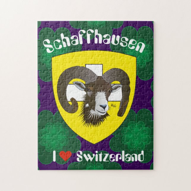 Schaffhausen Schweiz Suisse Svizzera Puzzles Pussel (Vertikal)
