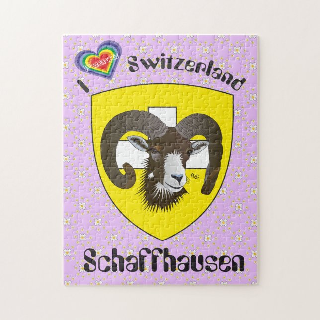 Schaffhausen Schweiz Suisse Svizzera Puzzles Pussel (Vertikal)