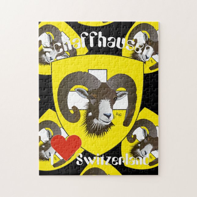 Schaffhausen Schweiz Suisse Svizzera Puzzles Pussel (Vertikal)