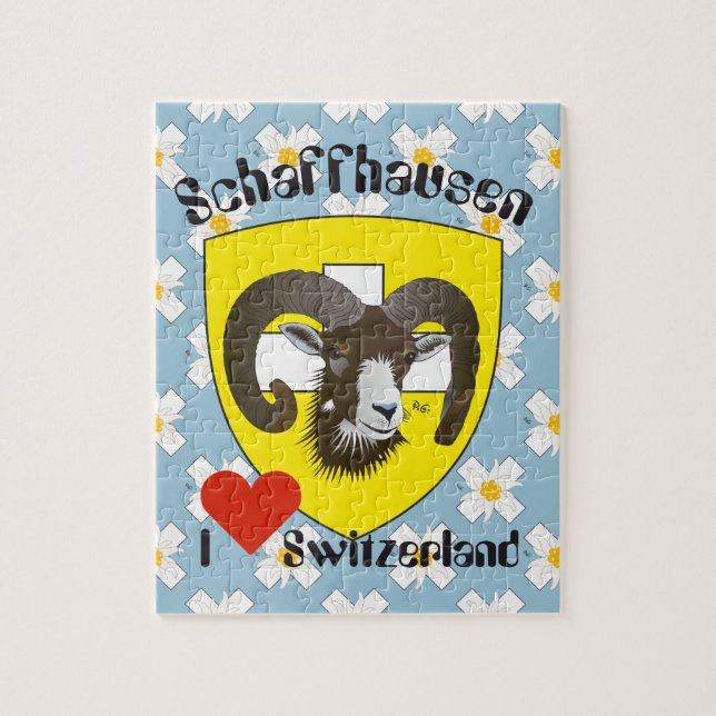 Schaffhausen Schweiz Suisse Svizzera Puzzles Pussel (Vertikal)