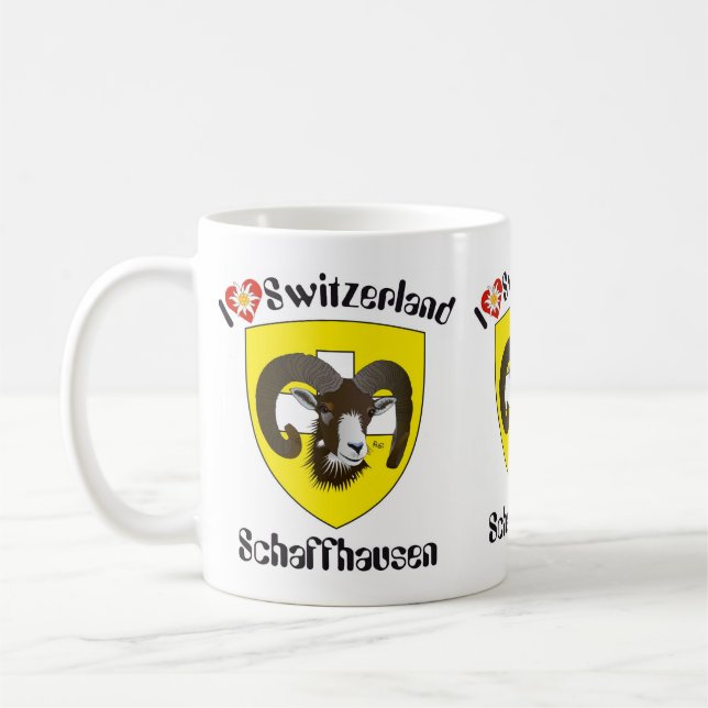 Schaffhausen Schweiz Suisse Svizzera Tasse Kaffemugg (Vänster)