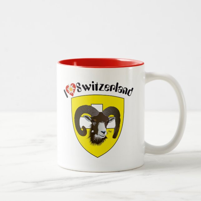 Schaffhausen Schweiz Suisse Svizzera Tasse Två-Tonad Mugg (Höger)