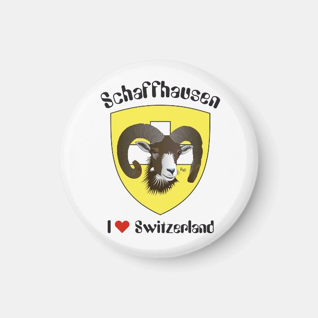 Schaffhausen Schweiz Suisse Svizzerland Magnet (Framsidan)