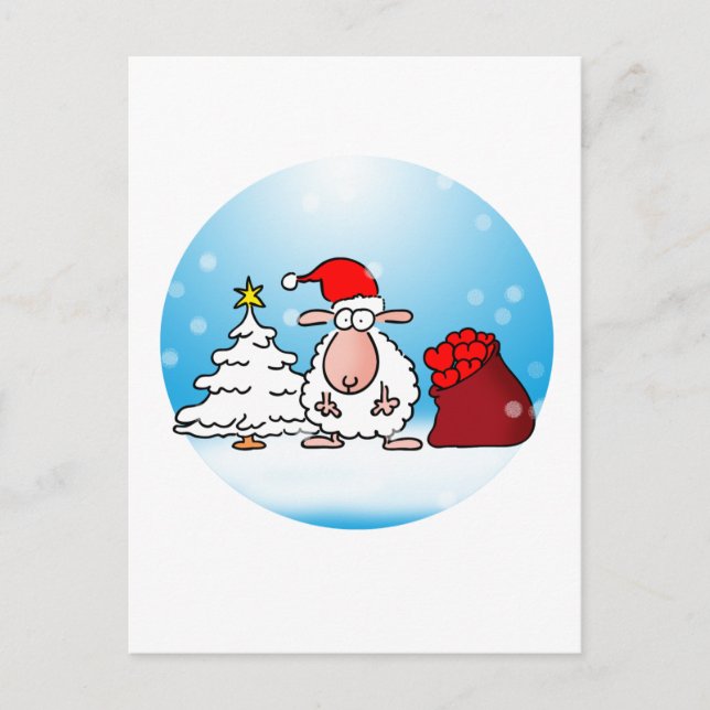 Schafsweihnacht Vykort (Framsida)