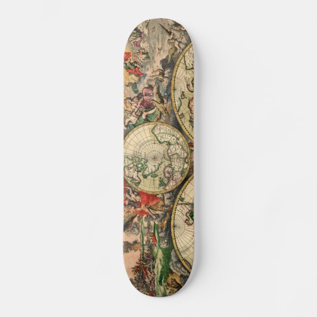 Schagen värld (1/3 - överträffa), skateboard bräda 21,5 cm (Framsida)