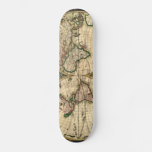 Schagen värld (2/3 - mittet) skateboard bräda 19,5 cm (Framsida)