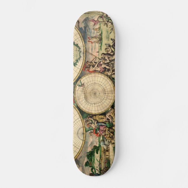 Schagen värld (3/3 - grund) skateboard bräda 21,5 cm (Framsida)