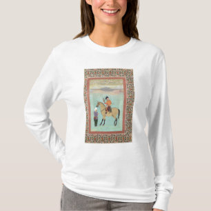 Schah Abbas på ett hästinnehav en falk Tee Shirt
