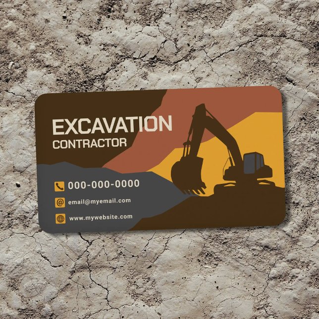 Schaktentreprenör Visitkort (Excavation Contractor Business Card)