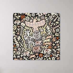 Schaman Peyote-ritual Canvastryck