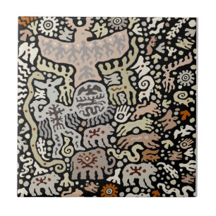 Schaman Peyote-ritual Kakelplatta