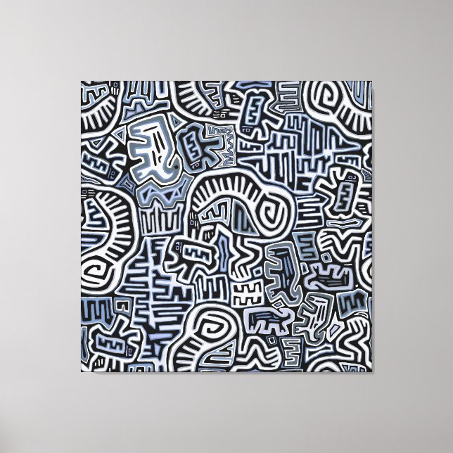 Schaman Peyote Ritual Mola Canvastryck (Framsida)