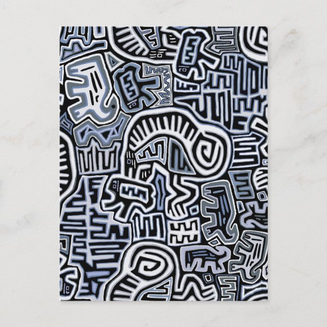 Schaman Peyote Ritual Mola Vykort (Framsida)