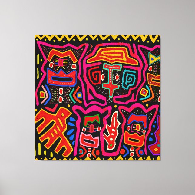 Schamanande demonandar och drömmar canvastryck (Framsida)