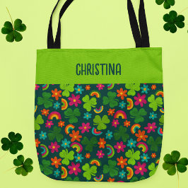 Schampor, Flowers och Rainbows St. Patrick's Day Tygkasse
