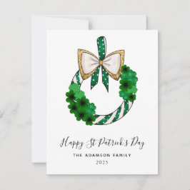 schamprock st patrick's day wandefrand glitter mod julkort