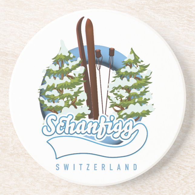 Schanfigg Schweiz skidposter Underlägg (Framsidan)