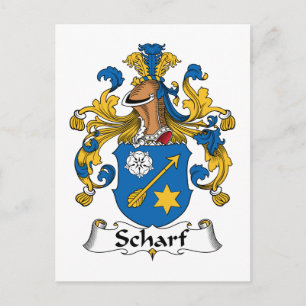 Scharf familjevapen vykort
