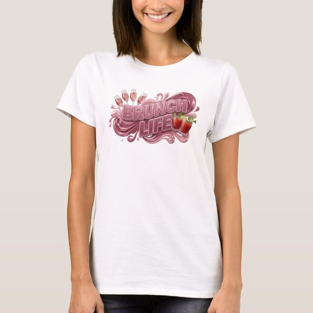 Scharlakansröd BRUNCH LIFE Tee (Framsida)