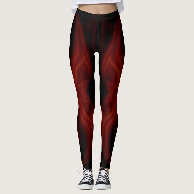 Scharlakansröd fladdermöss leggings (Framsida)