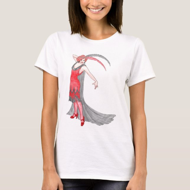 Scharlakansröd klaff tee shirt (Framsida)