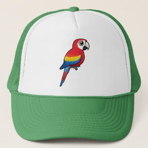 Scharlakansröd Macaw Truckerkeps